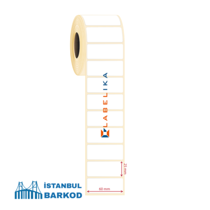 60x25 mm Rulo Barkod Etiketi - Fiyatları